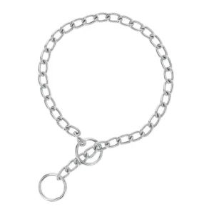 Collar de ahogo cromado Cadena de castigo para perro,collares de entrenamiento