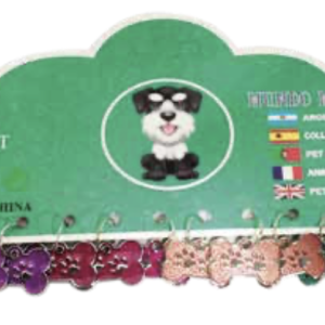 Placa de identificación en forma de hueso