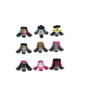 Zapatos para mascotas "Hechas de material de PVC de resina de calidad, las botas de lluvia para perro son suaves, flexibles, fiables y duraderas.